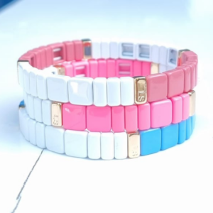 Double color emaille armband