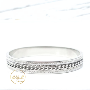 Bangle infinity strass zilver