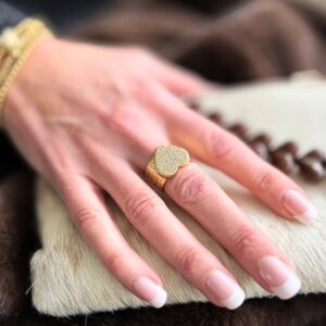 Label Six sparkle heart ring, mooie ring van hoogwaardig stainless steel.