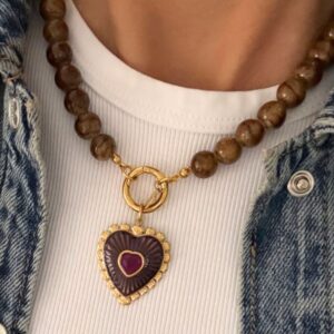 De kettingencollectie van Label Six is uitgebreid met deze stoere bruine 10mm ketting.