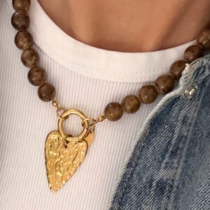 De kettingencollectie van Label Six is uitgebreid met deze stoere bruine 10mm ketting.