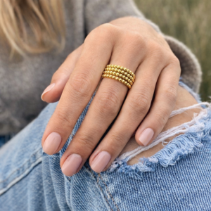 Label Six four rings, mooie ring van hoogwaardig stainless steel.