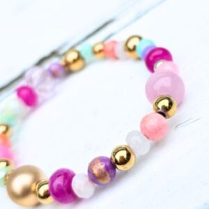 Stainless steel kralenarmband happy colors van Label Six is een vrolijke toevoeging aan jouw armbanden collectie. Verkrijgbaar in elke maat.