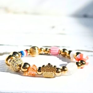 Feestelijke koningsdag armband met oranje details