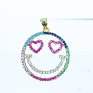 Sprankelende en kleurrijke smiley bedel voor aan elke ketting.