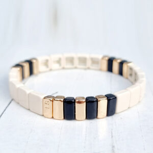 Emaille armband party creme