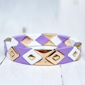 Festival armband lila goud wit