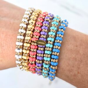 Flowerbeads armband Label Six