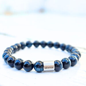 Kralen armband heren donkerblauw