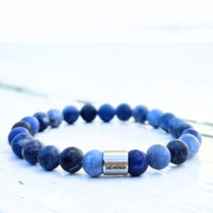 Kralen armband heren lichtblauw