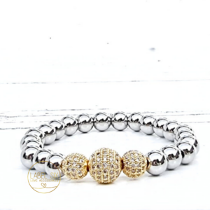 Sparkling silver armband