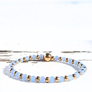 Kralenarmband 4mm blue