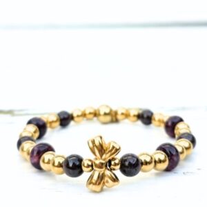 Kralenarmband Brown Bow