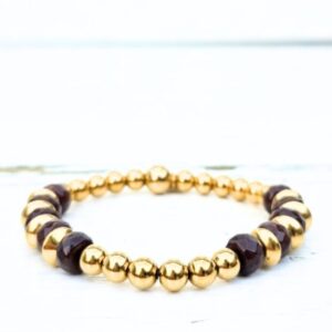 Kralenarmband Brown Ten