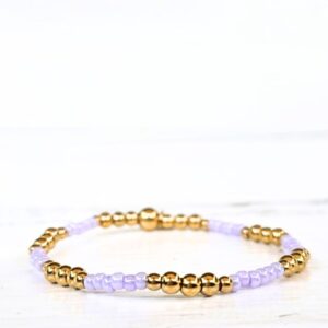 Kralenarmband Label Six balance lila