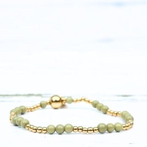Kralenarmband Matcha green
