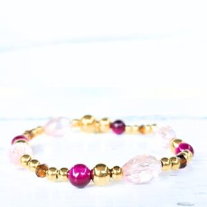 Kralenarmband Rosewood Shine