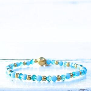 Kralenarmband aqua shades