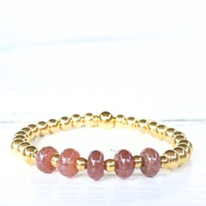 Kralenarmband brown six