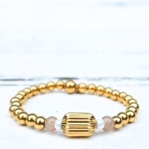 Kralenarmband Center Gold