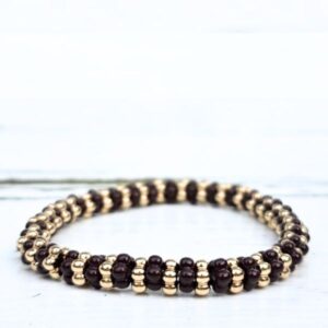 Kralenarmband choclat flower