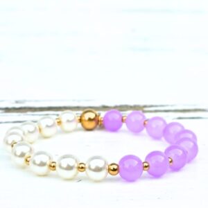 Kralenarmband Lila Pearl