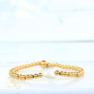 Kralenarmband met parel hart