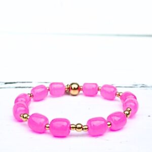 Kralenarmband pink aura