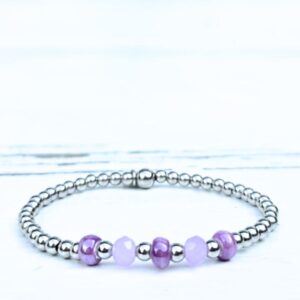 Kralenarmband s-line lavendel