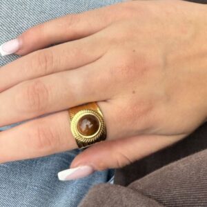 Brown stone ring