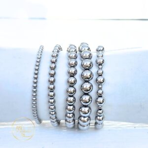100% Waterproof stainless steel basis armbanden zilver