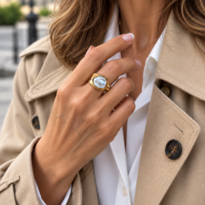 Ring organic pearl